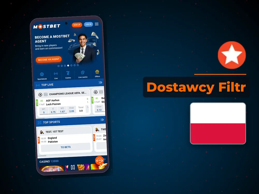 Mostbet - Dostawcy Filtr
