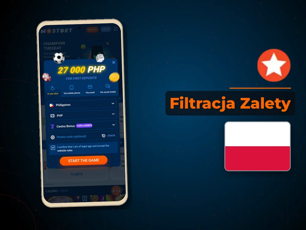 Mostbet - Filtracja Zalety