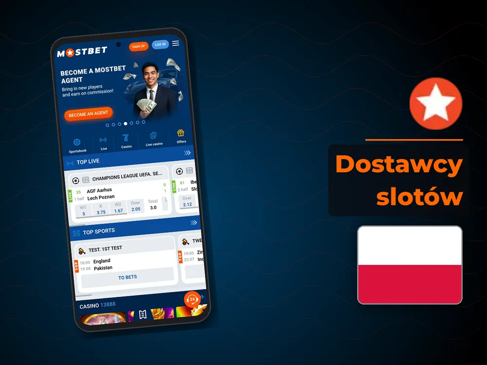Mostbet - Dostawcy slotów