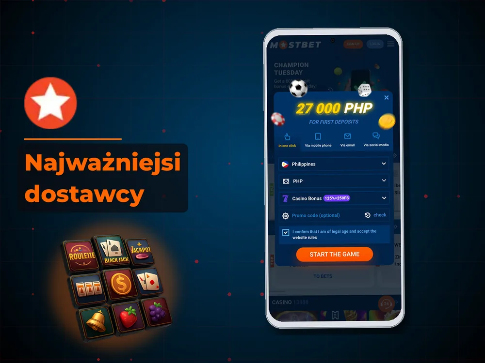 Mostbet - Najważniejsi dostawcy