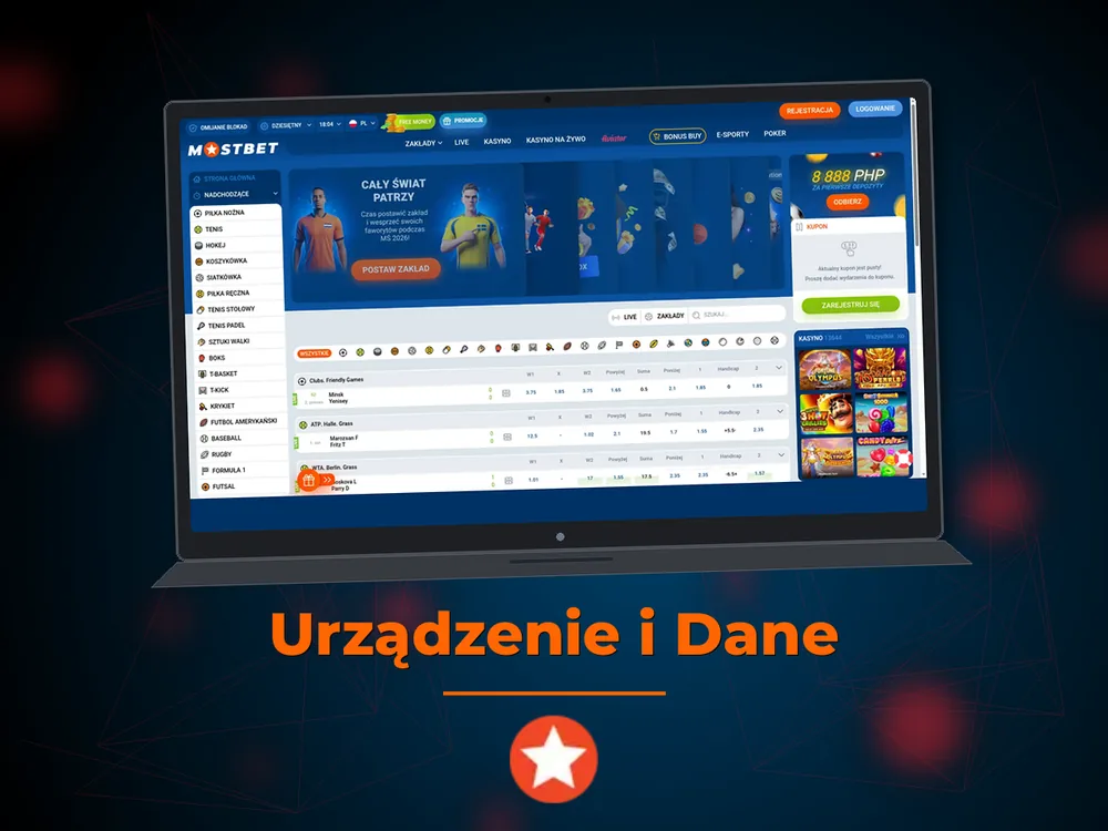 Mostbet - Urządzenie i Dane