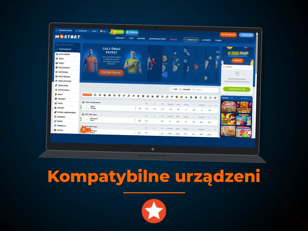 Mostbet - Kompatybilne urządzeni