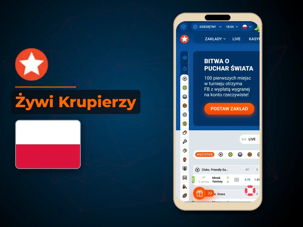 Mostbet - Żywi Krupierzy