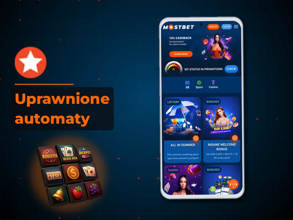 Mostbet - Uprawnione automaty